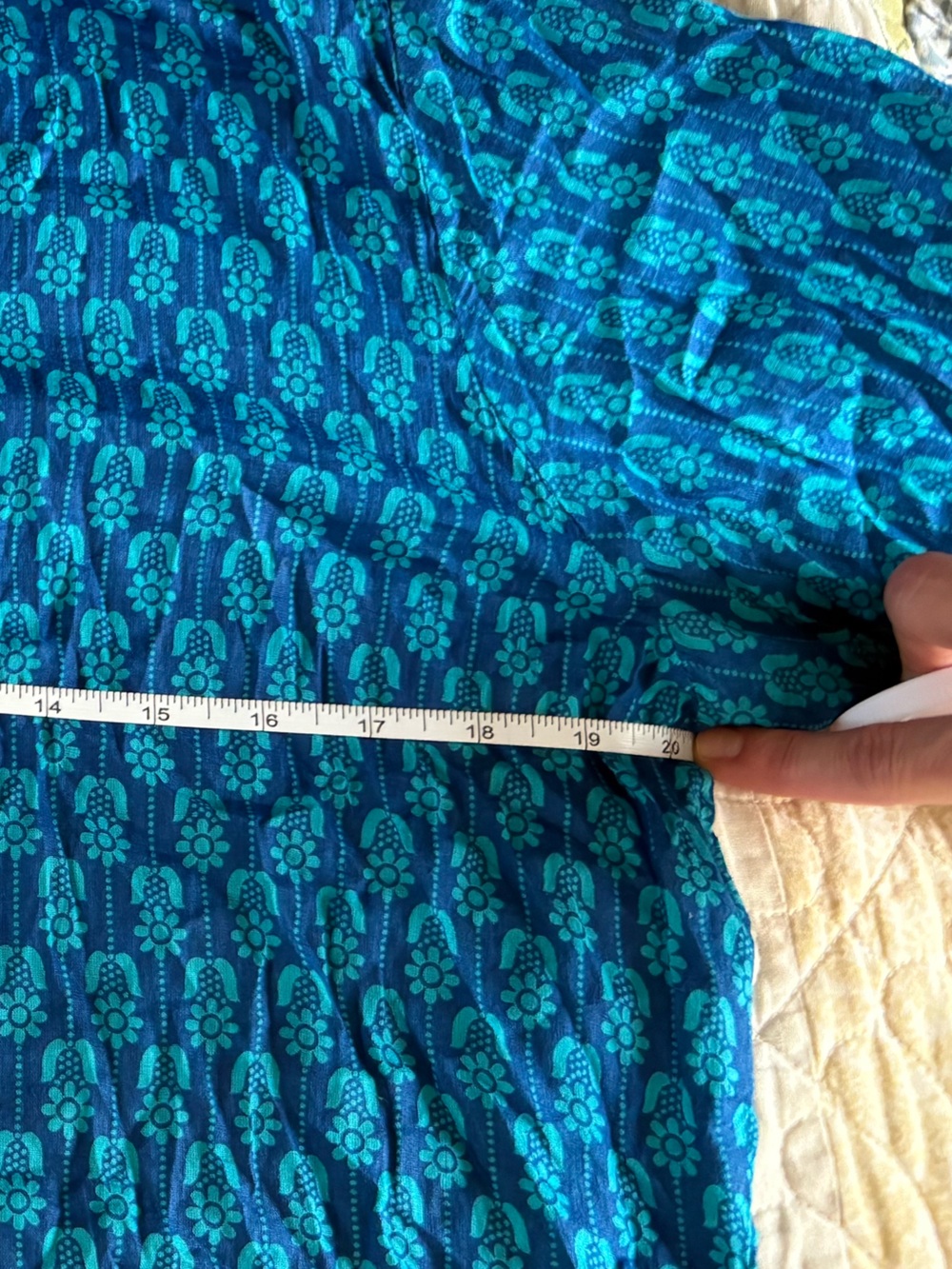 Teal Blue Short-Sleeve Button-Up Shirt - Picture 4 of 6